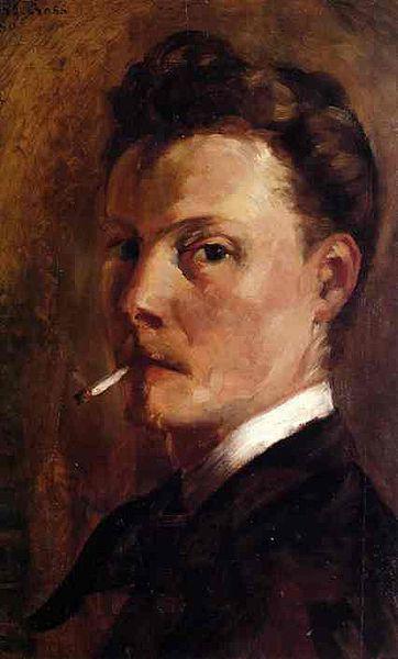 Henri-Edmond Cross Self-Portrait with Cigarette. oil painting image